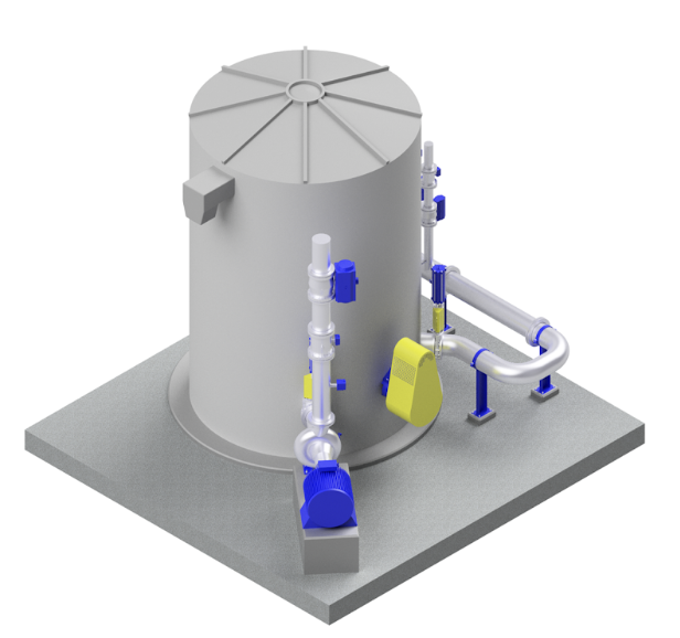 Устройство статического смесителя машинного бака