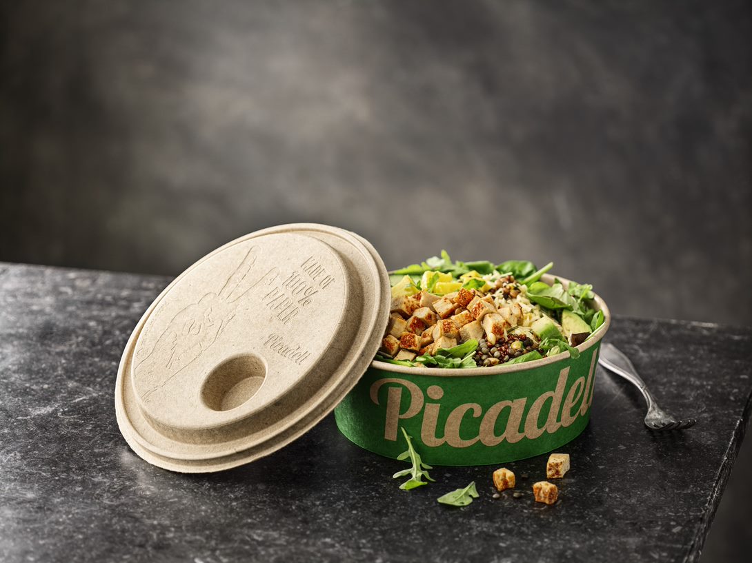 Picadeli станет использовать экологичные крышки Stora Enso для упаковки салатов