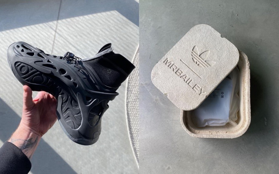 Adidas представил кроссовки в коробке из пульперкартона и грибов