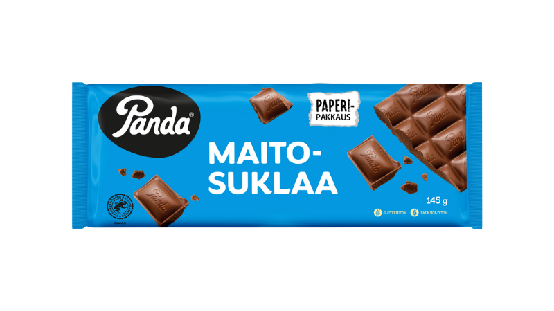 Будущее упаковки: UPM и Orkla Suomi тестируют бумажную обертку для шоколада Panda Milk
