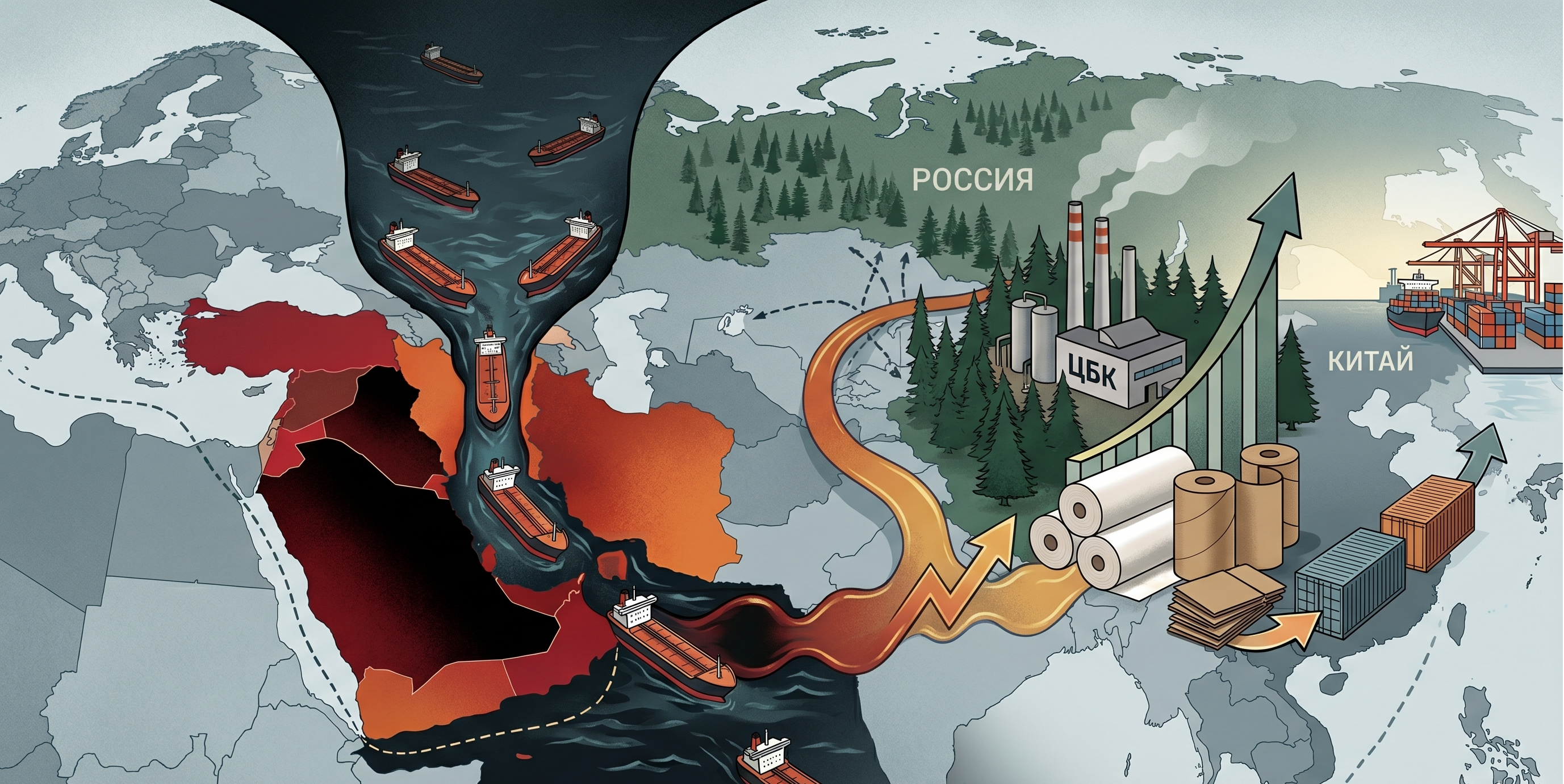 Блокада Ормузского пролива как фактор поддержки российской ЦБП