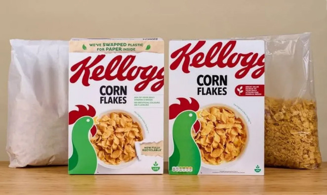 Kellogg Company и Tesco запустили пилотный проект по упаковке сухих завтраков в бумажную упаковку 